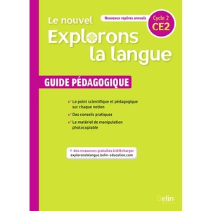 LE NOUVEL EXPLORONS LA LANGUE CE2 GUIDE PEDAGOGIQUE - ED.2020