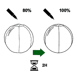 1 BALLON D'ASSISE LESTE GRIS FONCE 55CM