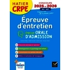 Epreuve d'entretien - CRPE 2025 - Epreuve orale d'admission