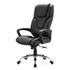 FAUTEUIL DIRECTION HAUT DOSSIER CUIR NOIR