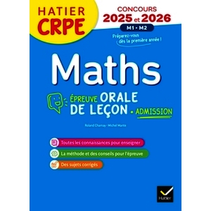 Mathématiques - CRPE 2025 - Epreuve orale d'admission