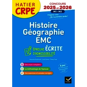 Histoire-Géographie-EMC- CRPE 2025-2026 - Epreuve écrite d'admissibilité