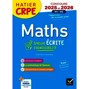 Mathématiques - CRPE 2025-2026 - Epreuve écrite d'admissibilité