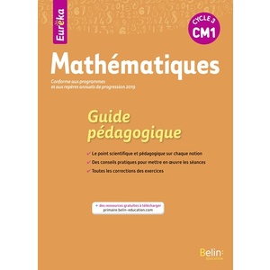 EUREKA MATHEMATIQUES CM1 GUIDE PEDAGOGIQUE 2019