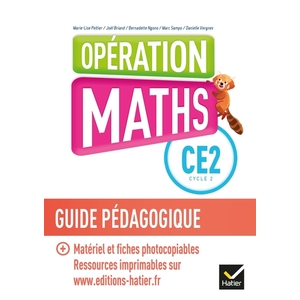 OPERATION MATHS CE2 GUIDE PEDAGOGIQUE + MAT. PHOTOCOPIABLE - ED.2018