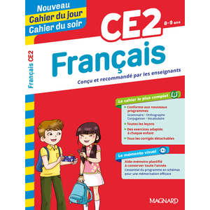 FRANCAIS CE2 CAHIER JOUR/SOIR ED.2019