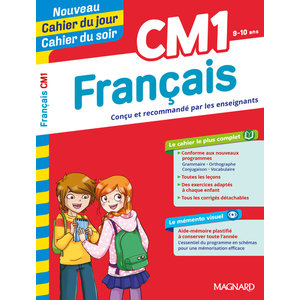 FRANCAIS CM1 CAHIER JOUR/SOIR ED.2019