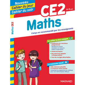 MATHS CE2 CAHIER JOUR/SOIR ED.2019