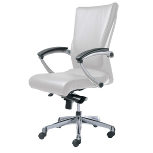 FAUTEUIL DIRECTION SYNCHRONE CUIR BLANC