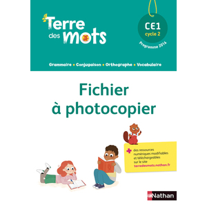 TERRE DES MOTS CE1 FICHIER A PHOTOCOPIER - ED.2018