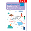J'apprends les maths CE1 - Résoudre des problèmes de géométrie, grandeurs et mesures - Pack de 10 cahiers