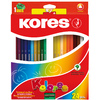 ETUI 24 CRAYONS DE COULEUR 18CM KORES ASSORTIS