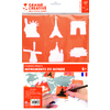 LOT DE 12 POCHOIRS LES MONUMENTS EXPLORE LE MONDE