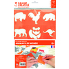 LOT DE 12 POCHOIRS  LES ANIMAUX EXPLORE LE MONDE