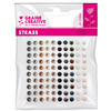 100 STRASS COLORIS MÉTAL NOIR ET PERLE ASSORTIS