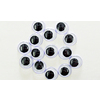 LOT 20 YEUX MOBILES NOIRS Diamètre 15MM