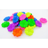 SAC 100 PERLES  PLASTIQUE FLEURS FLUO 28MM  -