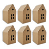 LOT DE 6 MAISONS CARTONNETTES  KRAFT