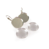 LOT DE 10 BOUCLES D'OREILLES + CABOCHONS - ARGENT