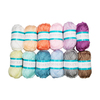 12 PELOTES LAINE COLORIS PASTELS ASSORTIS