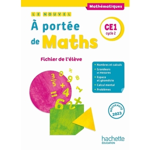 NOUVEL A PORTEE MATHS CE1 FICHIER ELEVE 2023