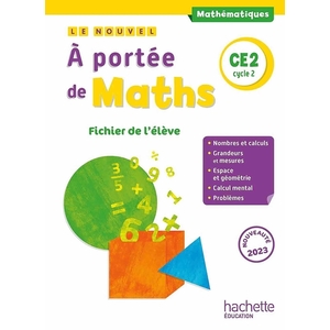 NOUVEL A PORTEE MATHS CE2 FICHIER ELEVE 2023
