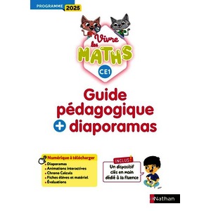 Vivre les maths - Guide pédagogique + Diaporamas CE1 - Programme 2025