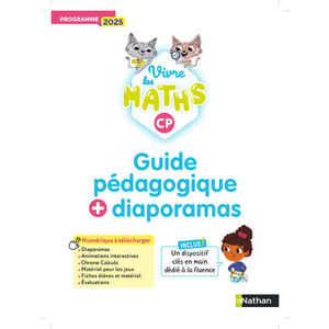 Vivre les maths - Guide pédagogique + Diaporamas CP - Programme 2025