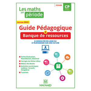 Les Maths par période CP (2022) - Guide pédagogique papier + Banque de ressources à télécharger