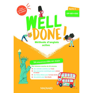 Well done! Anglais cycle 2 (2023) - Guide enseignant bi-media + Fichier photocopiable + Posters