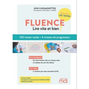 Fluence - Fichier à photocopier - 100 textes pour lire vite et bien ! Cycles 2 et 3