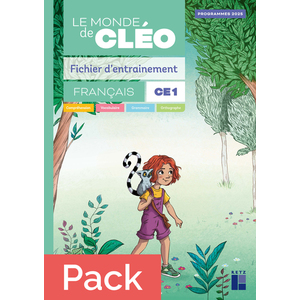 Le monde de Cléo Fichier d'entrainement CE1 + aide-mémoire - éd. 2025 (Pack de 10 fichiers)