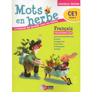 MOTS EN HERBE CE1 MANUEL ELEVE ED.2016