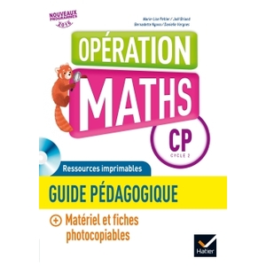 OPERATION MATHS CP GUIDE DE L'ENSEIGNANT+MATERIEL PHOTOC+CDROM ED2016