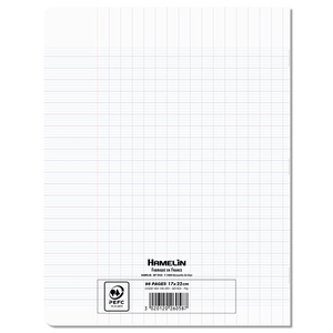CAHIER PP INCOLORE 17X22 96P SÉYÈS 70G PIQURE