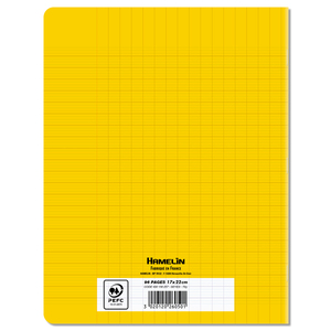 CAHIER PP JAUNE 17X22 96P SÉYÈS 70G PIQURE