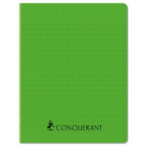 CAHIER PP VERT 17X22 96P SÉYÈS 70G PIQURE