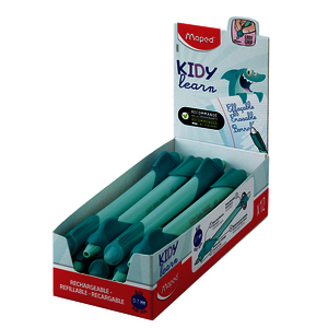 1 CLASSPACK 12 STYLOS D'APPRENTISSAGE EFFACABLE KIDY LEARN REQUIN + 6 RECHARGES OFFERTES