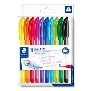 BALL432 MEDIUM 10 STYLOS BILLES COLORIS ASSORTIS