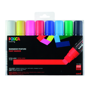 BTE 8 MARQUEURS POSCA PC-17K ASSORTIS PTE EXTRA LARGE