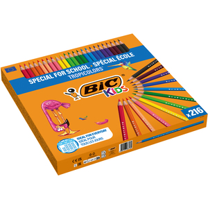 TROPICOLORS CLASSPACK 216 CRAYONS COULEURS COLORIS ASSORTIS