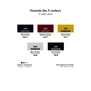 DARWI 1 LOT 5 TUBES PEINTURES ACRYLIQUES 75 ML COLORIS ASSORTIS