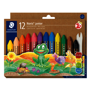 NORIS JUNIOR 224 1 ETUI 12 CRAIES ? LA CIRE ASSORTIES + 1 GRATTOIR