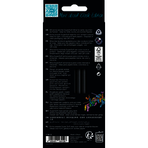 BLACK EDITION 12 CRAYONS COULEURS COLORIS ASSORTIS