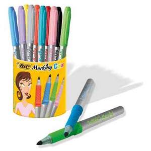 POT 10 MARQ. BIC MARKING COLOR PTE OGIVE ASSORTIS