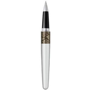 COFFRET STYLO ROLLER PYTHON ARGENT ENCRE LIQUIDE MR WILDNESS