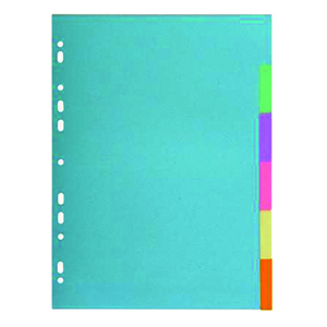 INTERCALAIRES 17X22 CARTE FORTE 6 POSITIONS COLORIS PASTELS