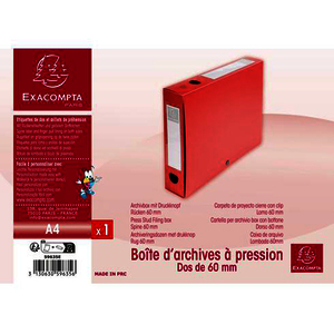 BO?TE DE CLASSEMENT POLYPRO DOS 60 ROUGE