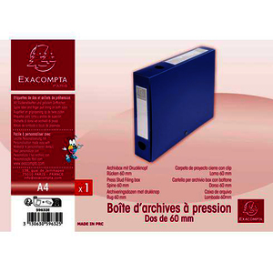 BO?TE DE CLASSEMENT POLYPRO DOS 60 BLEU