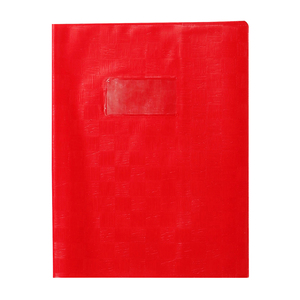 PROTÈGE-CAHIER PLASTIQUE 17X22 2 RABATS ROUGE